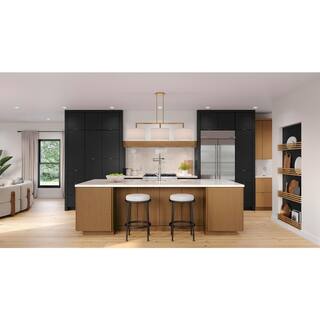 American Woodmark 3-34-in. W x 3-34-in. D x 964-in. H Finish Chip Cabinet Color Sample in Painted Black 98105