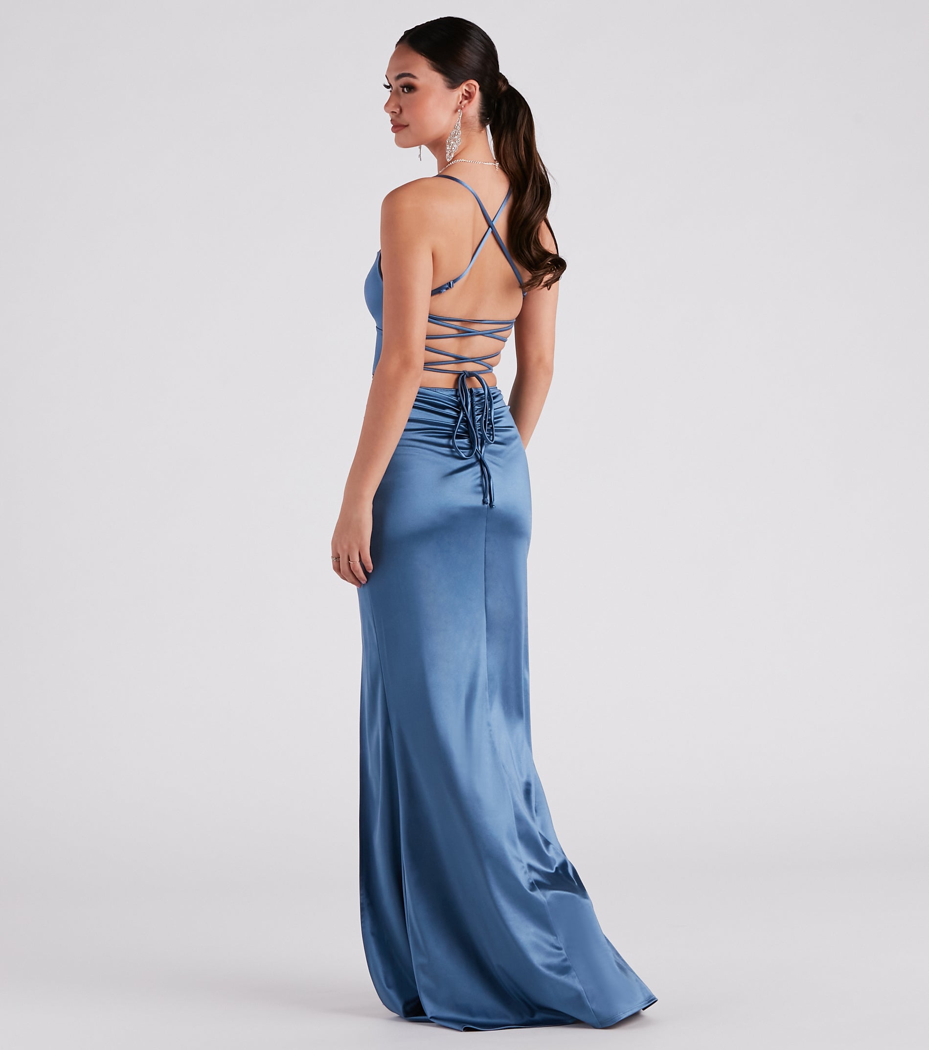 Lucille Formal Satin Mermaid Dress