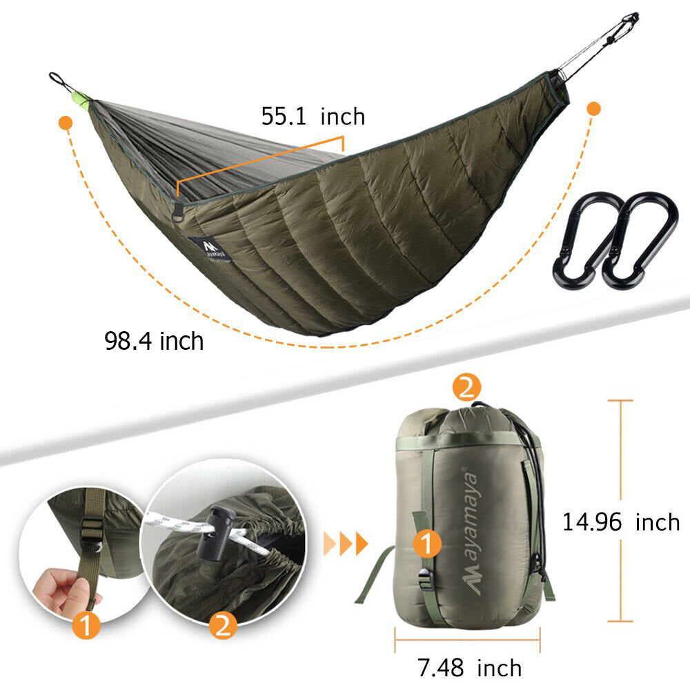 IClover Hammock Underquilt Sleeping Winter Warm Under Quilt Blanket for Outdoor Garden Jungle, Camping Hammock