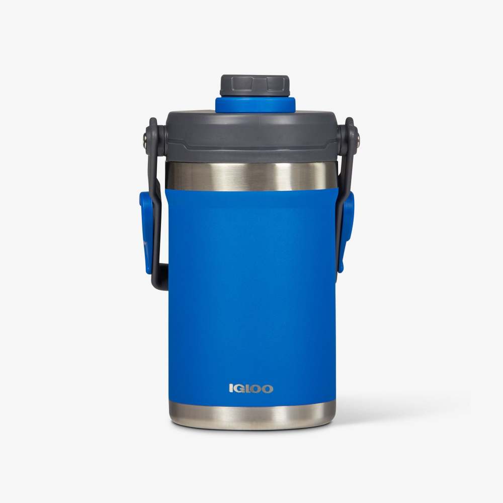 Igloo Sports Water Jug Reusable Stainless Steel Blue 1/2 Gallon ;