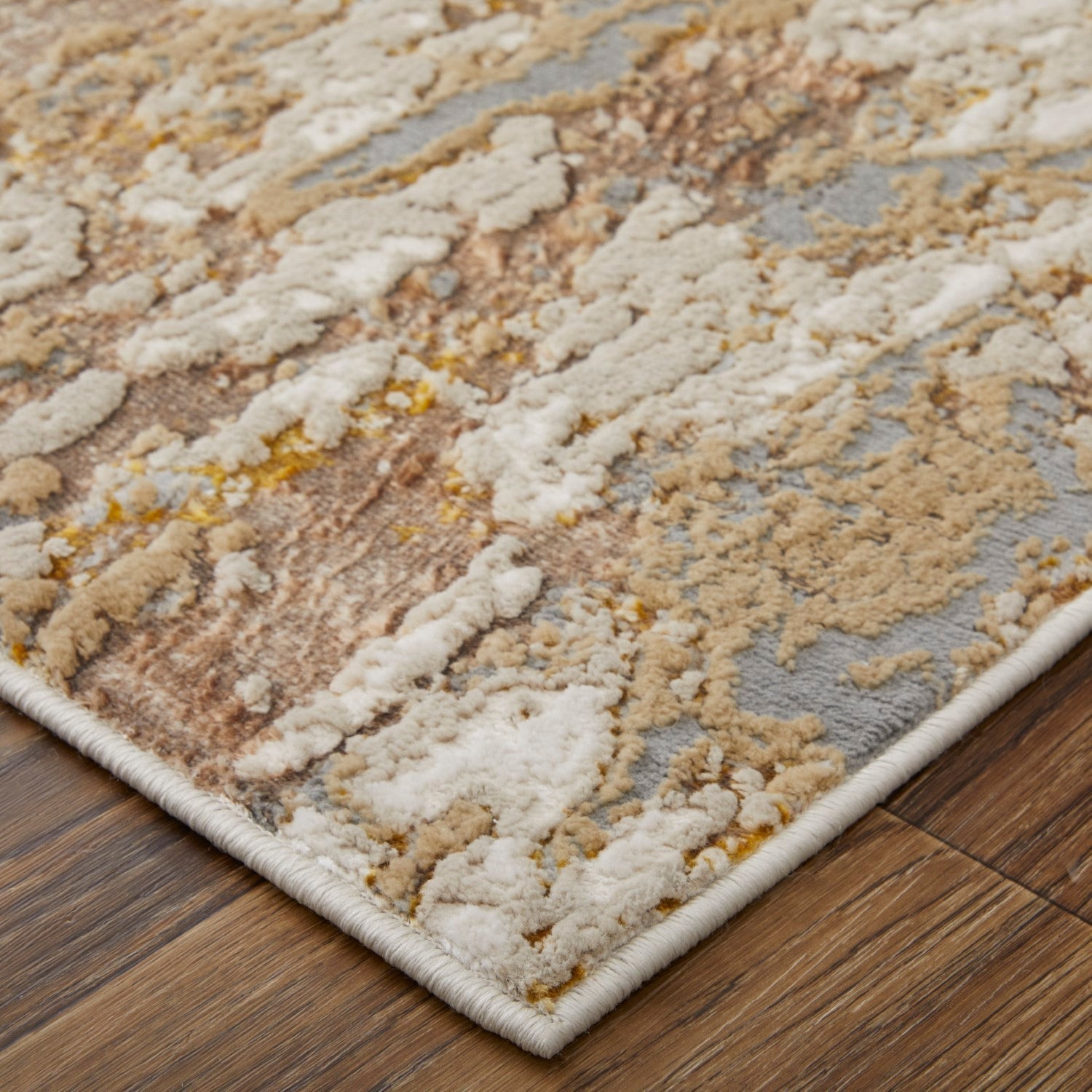 Tripoli Abstract Ivory/Gold/Brown Rug