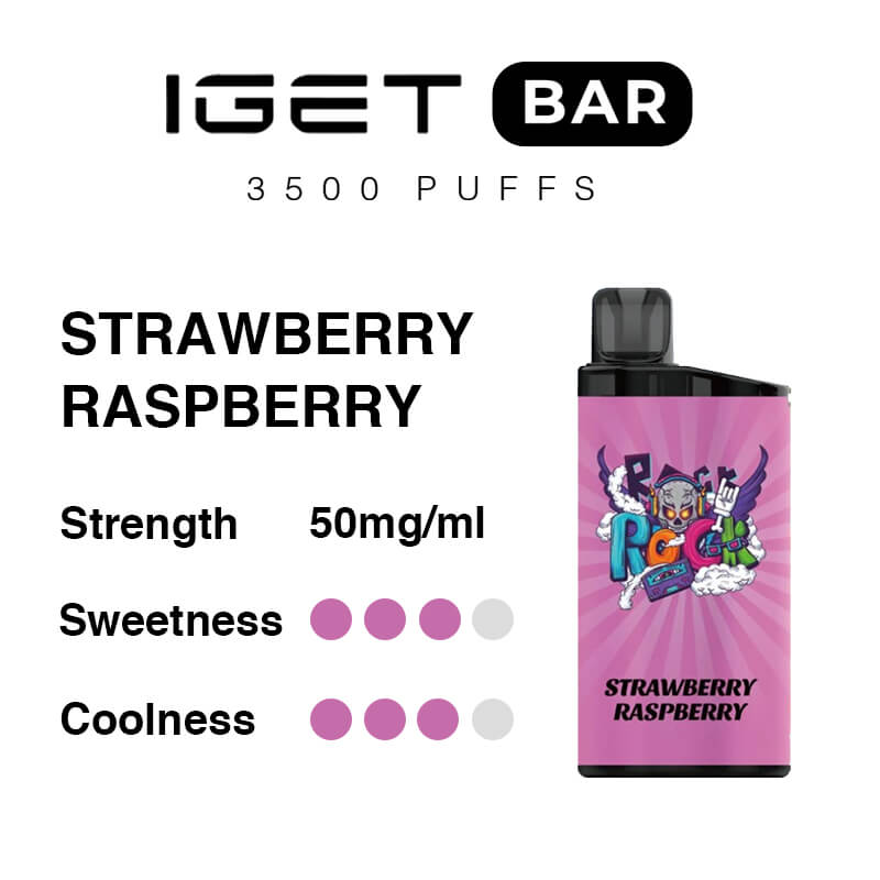 Strawberry Raspberry – IGET Bar 3500 Puffs