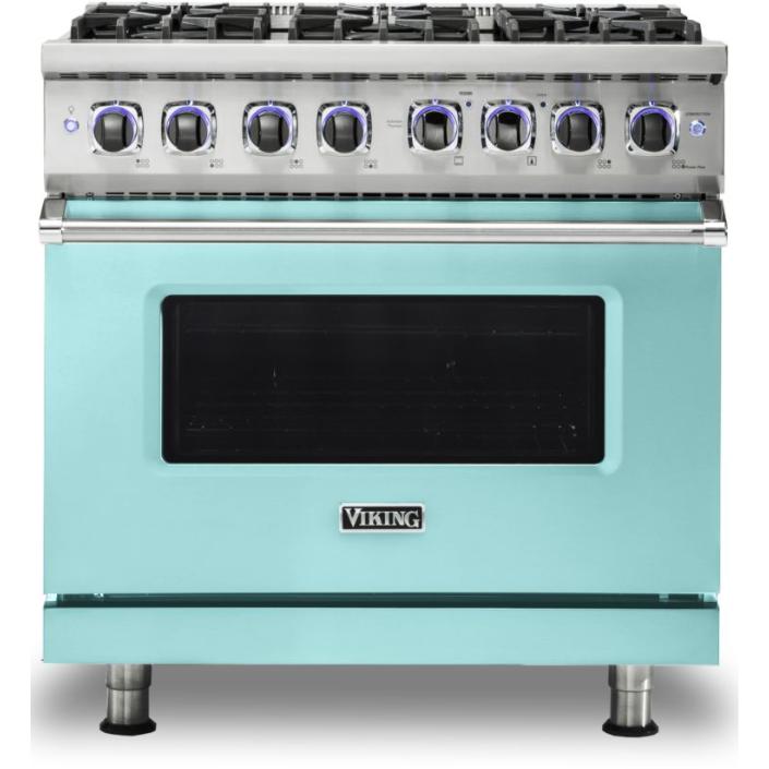 Viking 36-inch Freestanding Gas Range with Elevation Burners VGR7362-6BBW