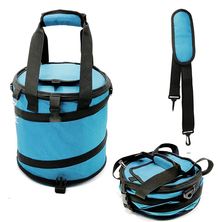 Insulated Cooler Bag Portable Heavy Duty Nylon Folding Ice Chest for Hiking Camping Travel Picnic BBQ