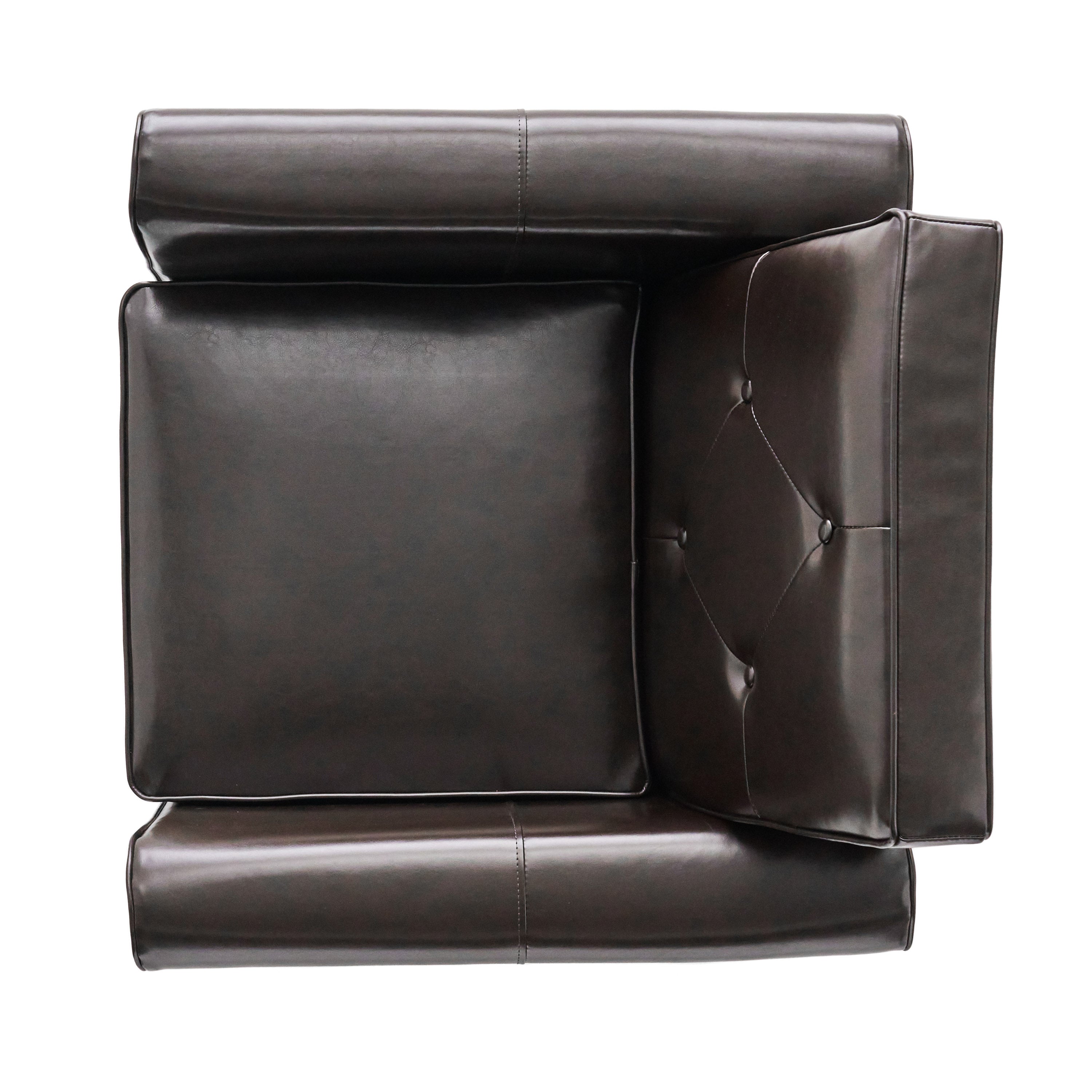 Barzini Brown Leather Club Chair