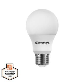 EcoSmart 60-Watt Equivalent Smart A19 LED Light Bulb Tunable White (1-Bulb) Powered by Hubspace A10A1960WQ1Z01