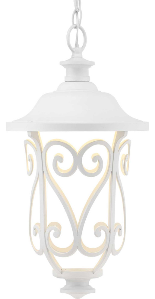 Leawood Collection LED 1 Light Hanging Lantern   Traditional   Outdoor Hanging Lights   by Buildcom  Houzz