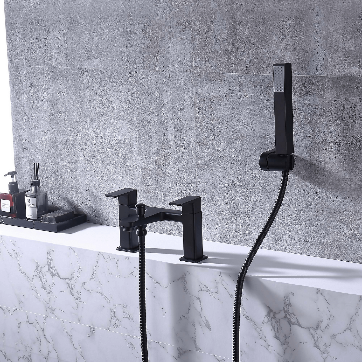 Barkway Bath Shower Mixer Tap Black