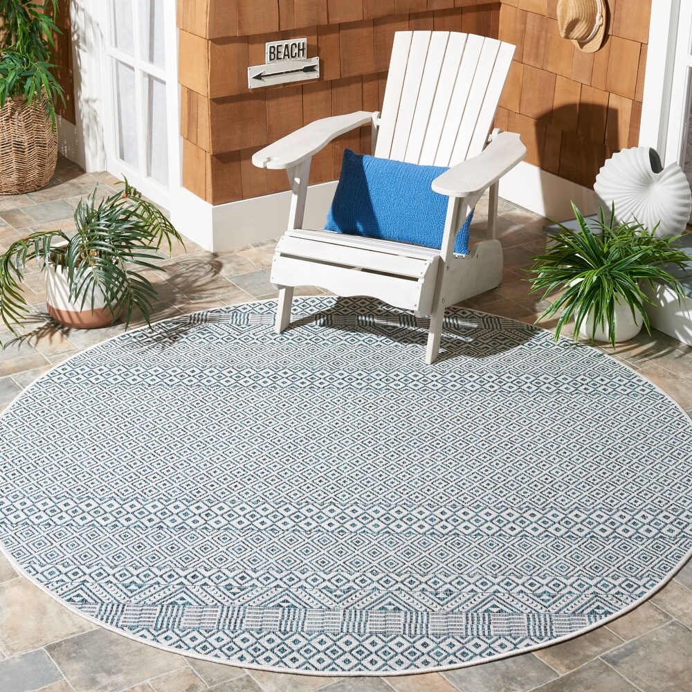 SAFAVIEH Courtyard Terezija Indoor/ Outdoor Waterproof Patio Backyard Rug