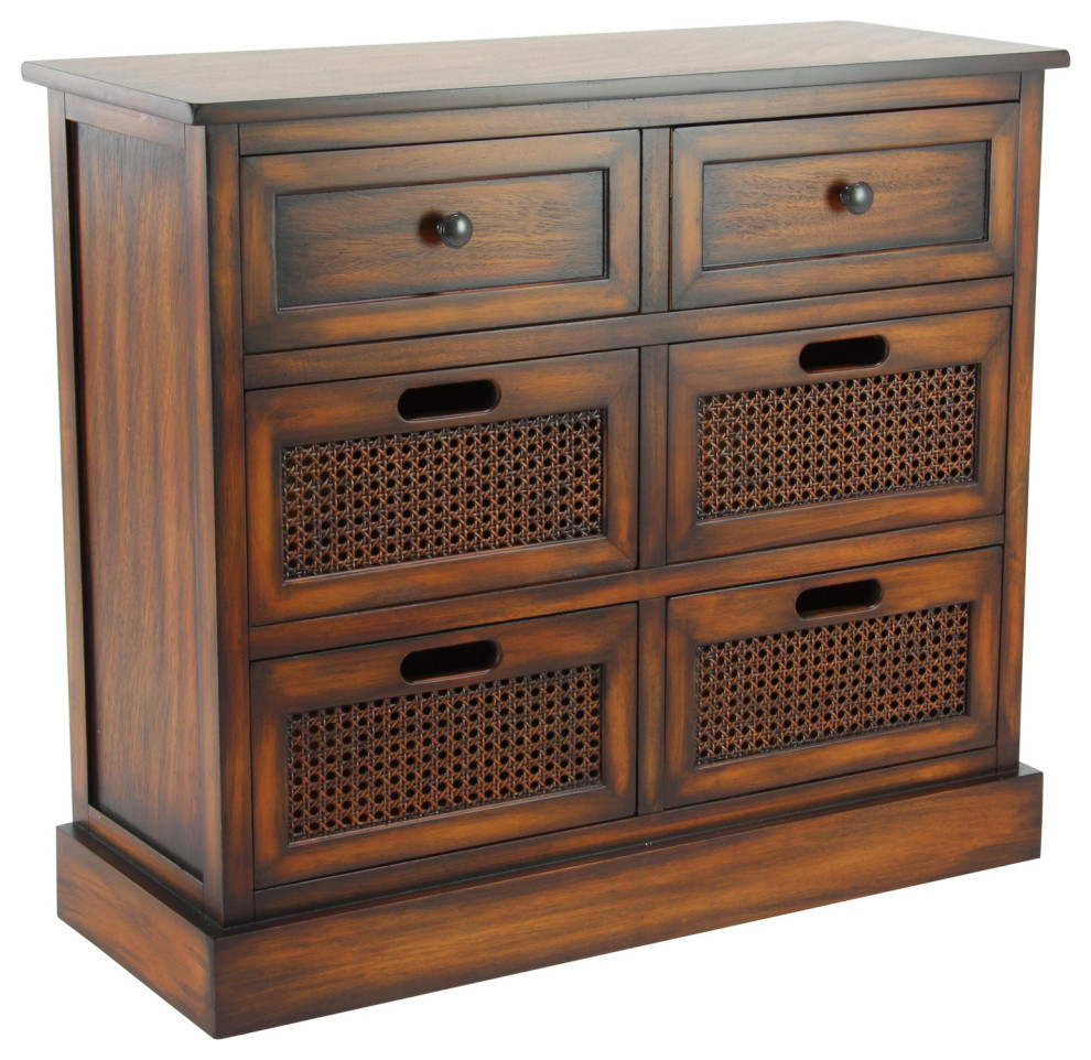 Traditional Brown Wood Storage Unit 90628   Tropical   Accent Chests And Cabinets   by Brimfield  ampMay  Houzz