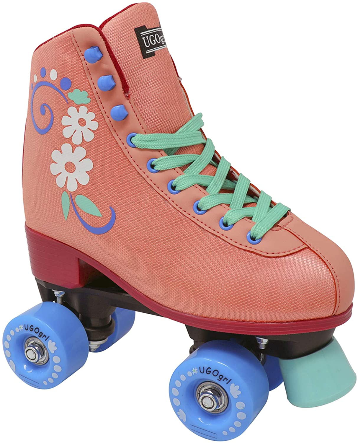 Lenexa uGOgrl Roller Skates for Girls - Kids Quad Roller Skate - Indoor， Outdoor， Derby Children's Skate - Rollerskates Made for Kids - Great Youth Skate for Beginners