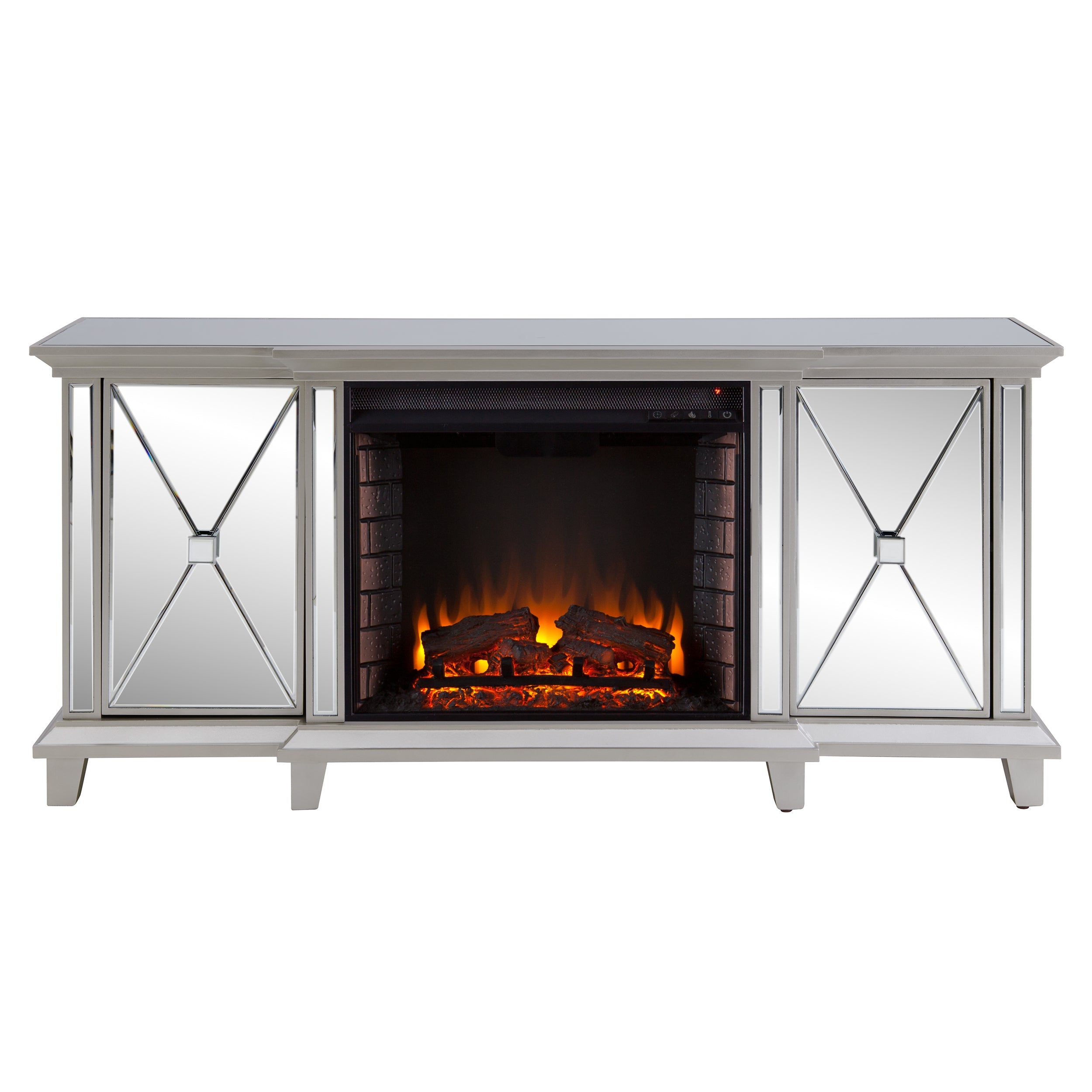 Kellington Mirrored Fireplace Media Console by Ember Interiors