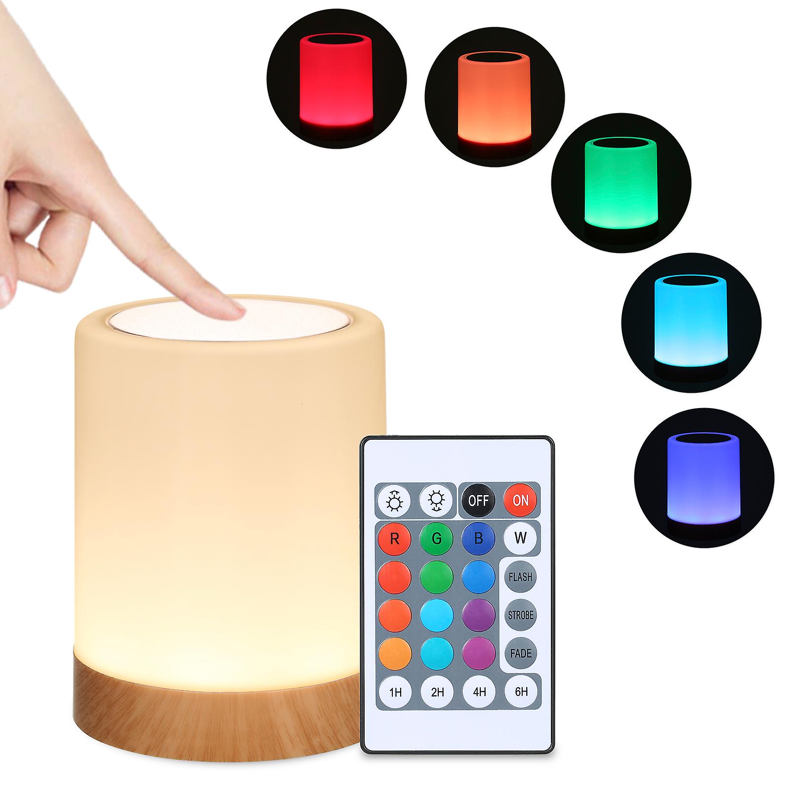 Touching Control Bedside Light With Remote 13 Colors and 3 Lighting Modes Timer Function Usb Rechargeable Dimmable Table Lamp For Living Room Bedrooms O