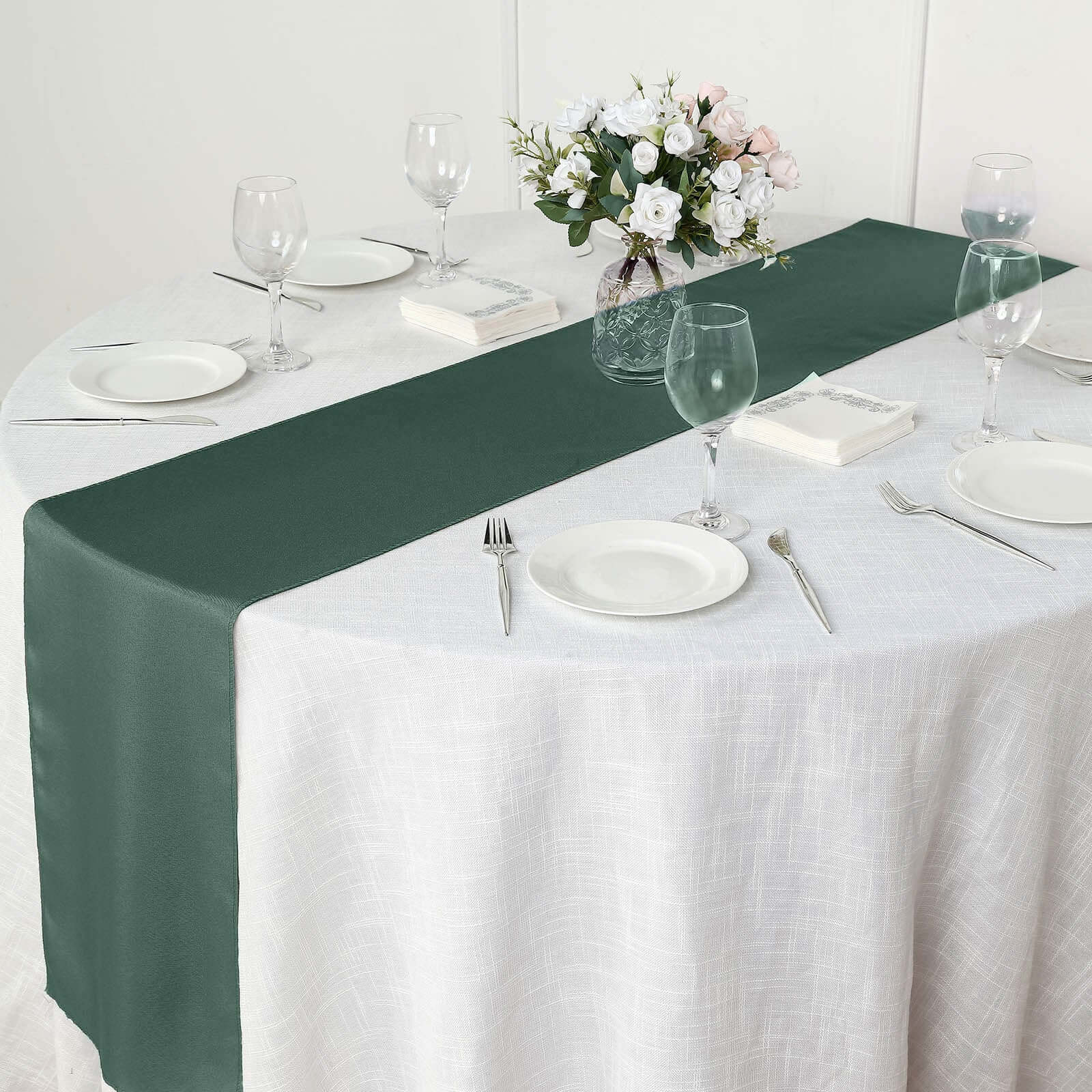 Hunter Emerald Green Polyester Table Runner 12