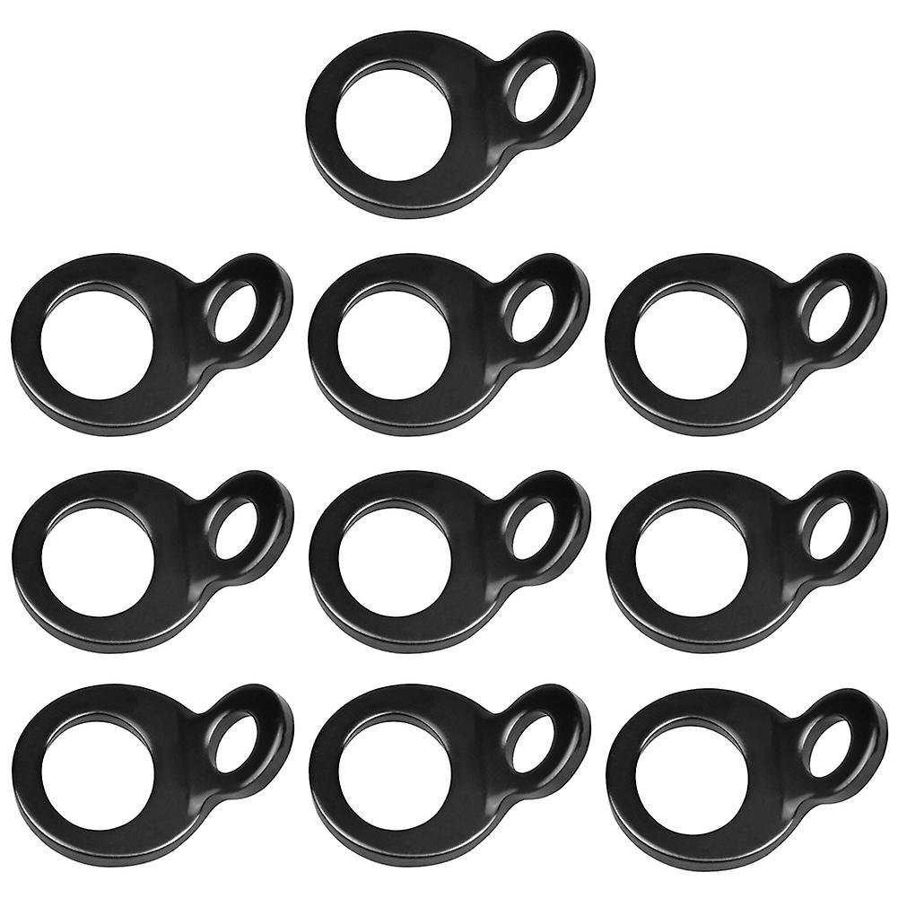 20 Pieces Black O-ring Tie-down Anchors For Garage Workshop Truck Trailer Golf Cart Metal Hook Accessories