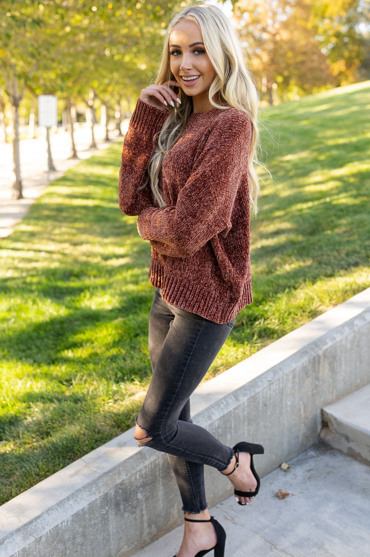 Fall Beauty Modest Chenille Sweater