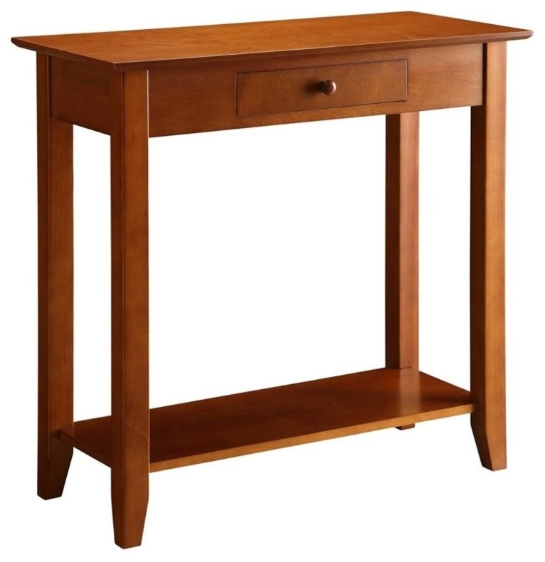 Pemberly Row Console Table in Cherry   Transitional   Console Tables   by Homesquare  Houzz