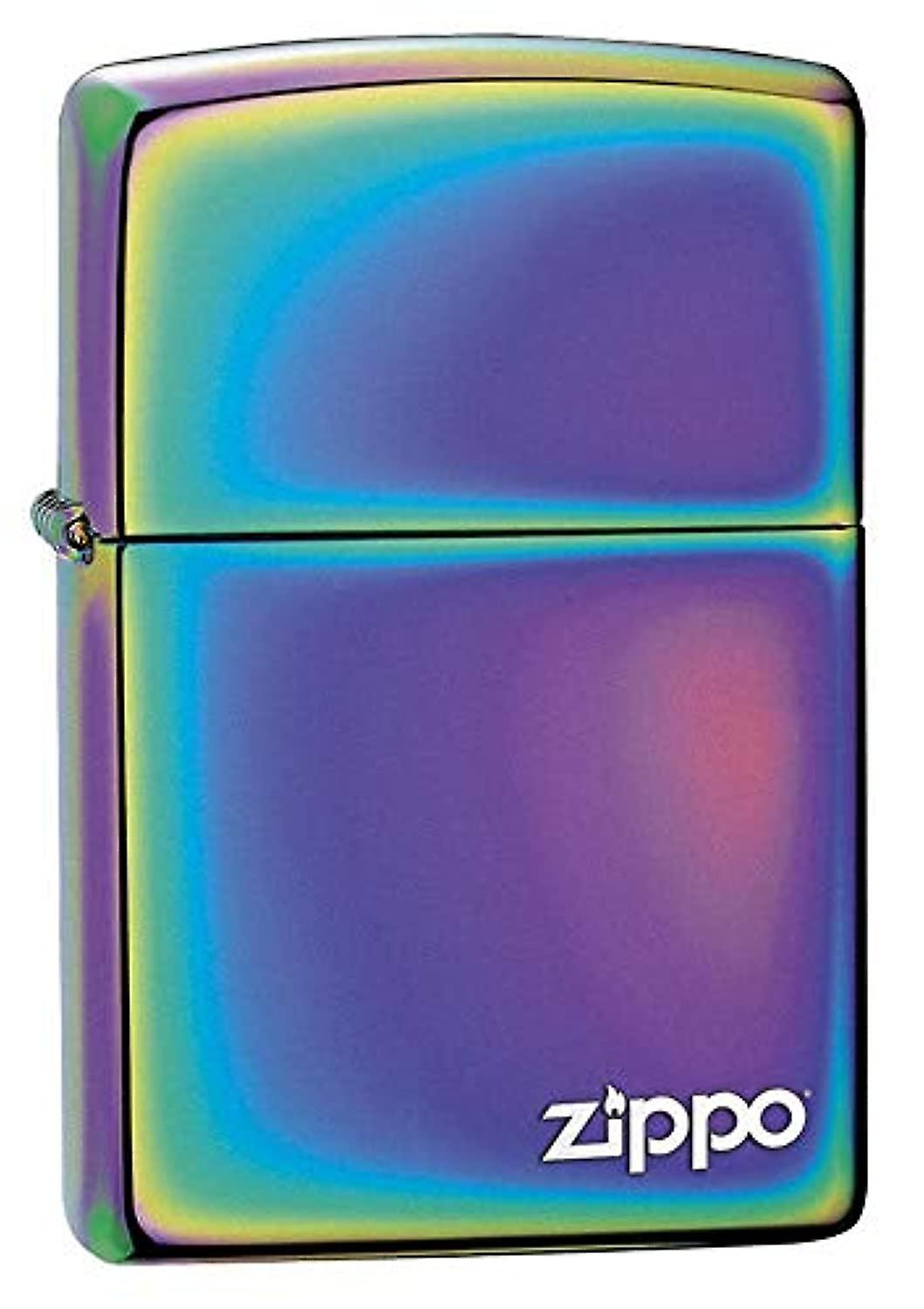 Zippo PVD Multi Color with Logo， Windproof Lighter， Rechargeable Gasoline Unisex-Adult， Multicolor， Regular 5.7 x 3.7 x 1.2 cm