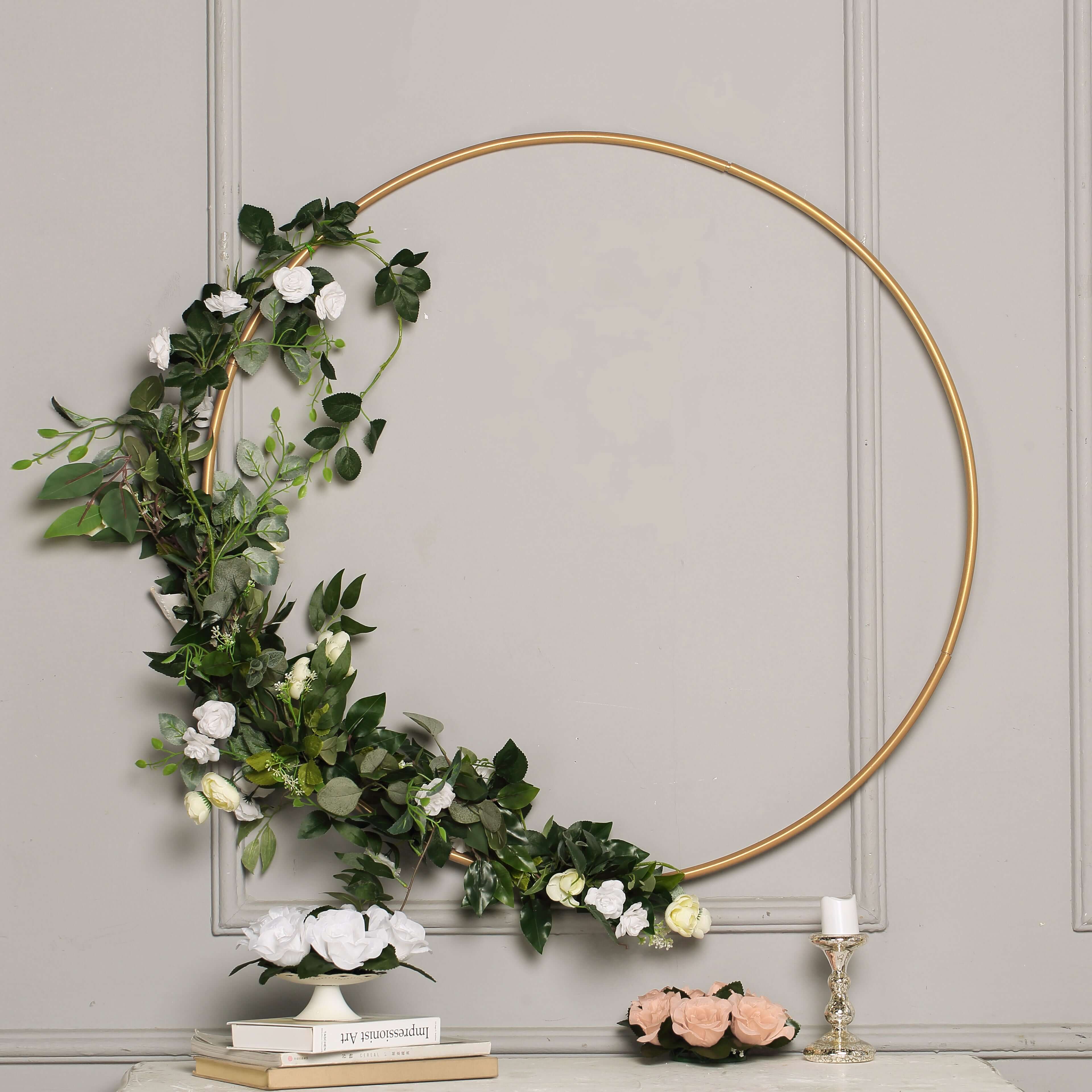 Gold Heavy Duty Metal Hoop Wreath, Floral Hoop 40