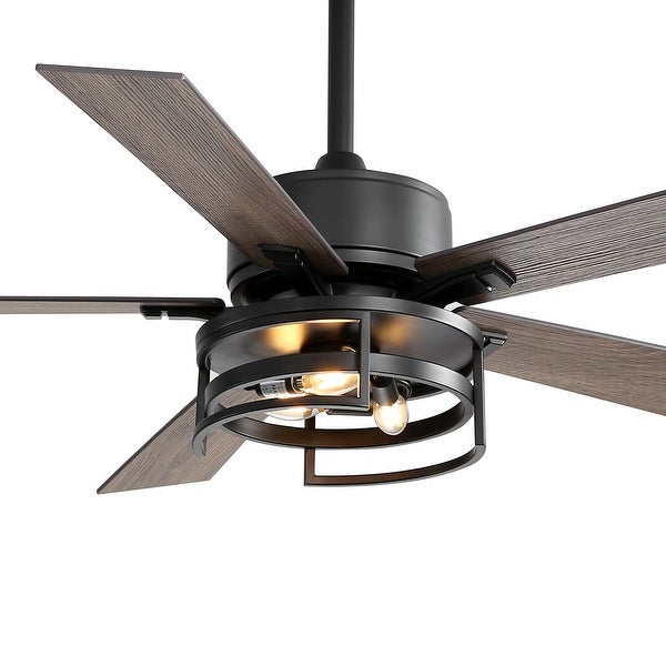 52 in. Indoor Black Ceiling Fan with Light Kit and Remote Control Included Shopping - The Best Deals on Ceiling Fans | 41525208