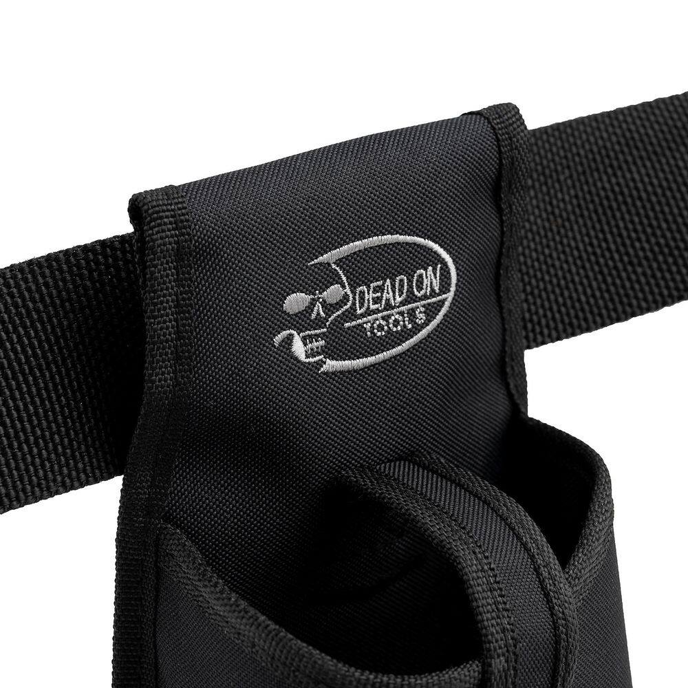 DEAD ON TOOLS Tape Measure Pouch Holder in Black with Dual Fastening System and Locking Strap with Snap DO-TH