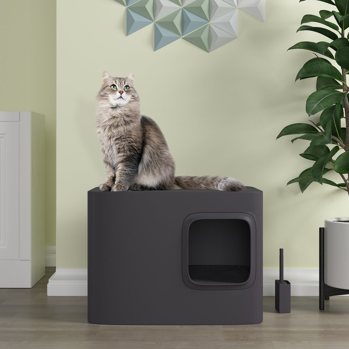 Meowy Studio Loo Enclosed Cat Litter Box Concealment