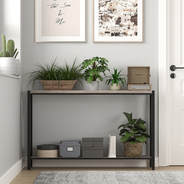 Grey Console Table， 47.2