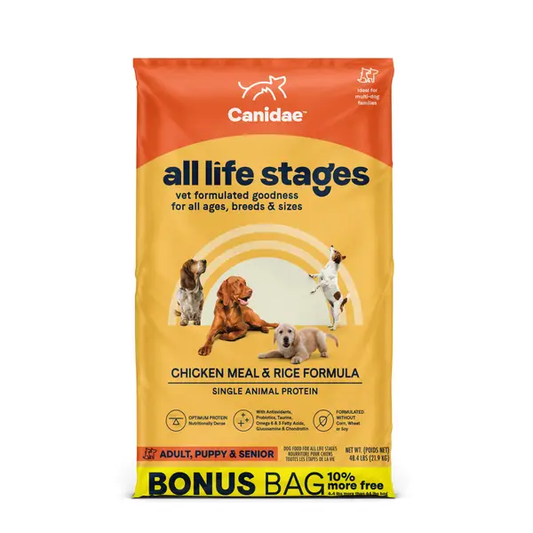 Canidae 48.4 lb All Life Stages Chicken Meal Rice Formula Dry Dog Food