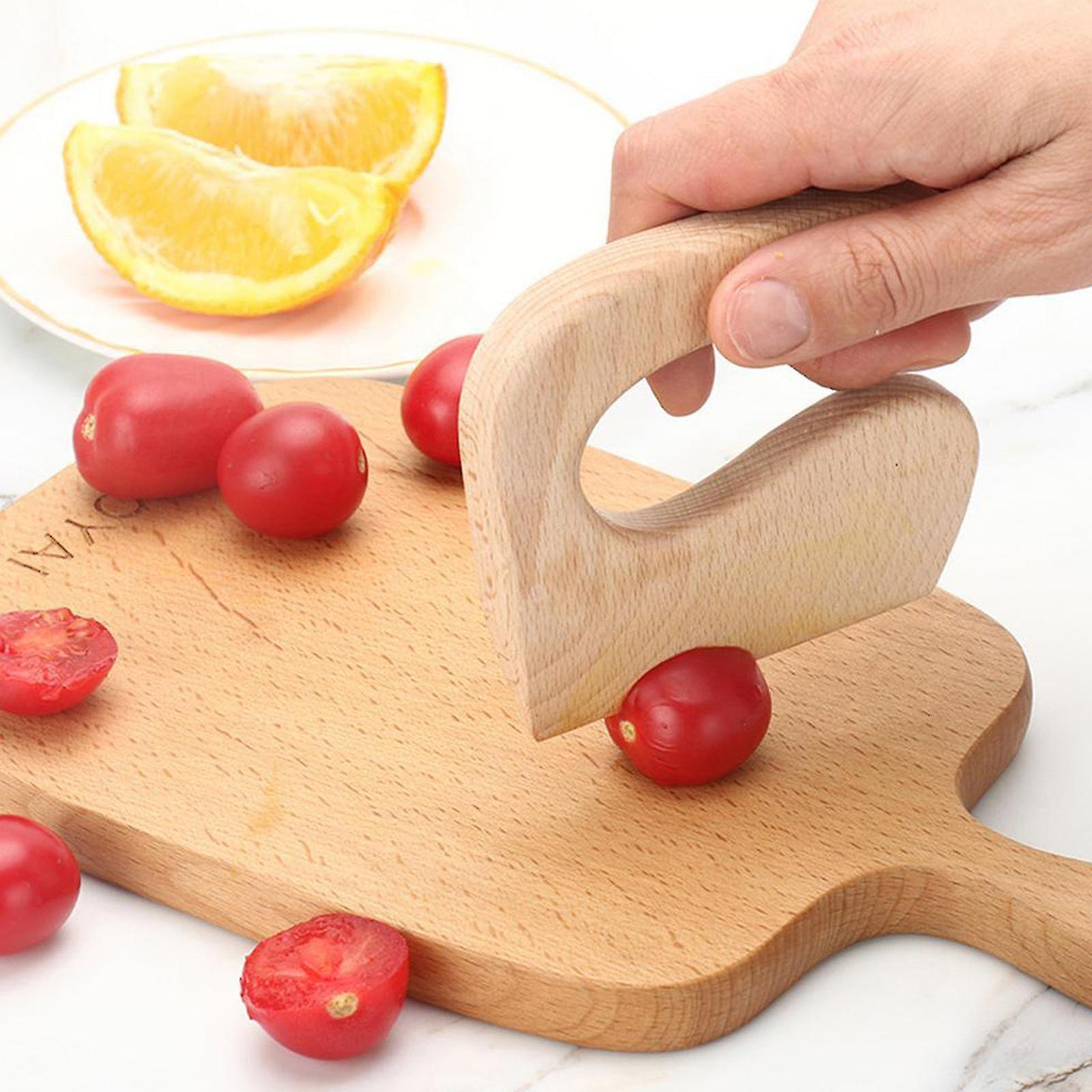 Wooden Knife Kids Cooking Toy Safe Knife Cutting Fruit Vegetable Chopper Kitchen Toy Tools For Toddlers