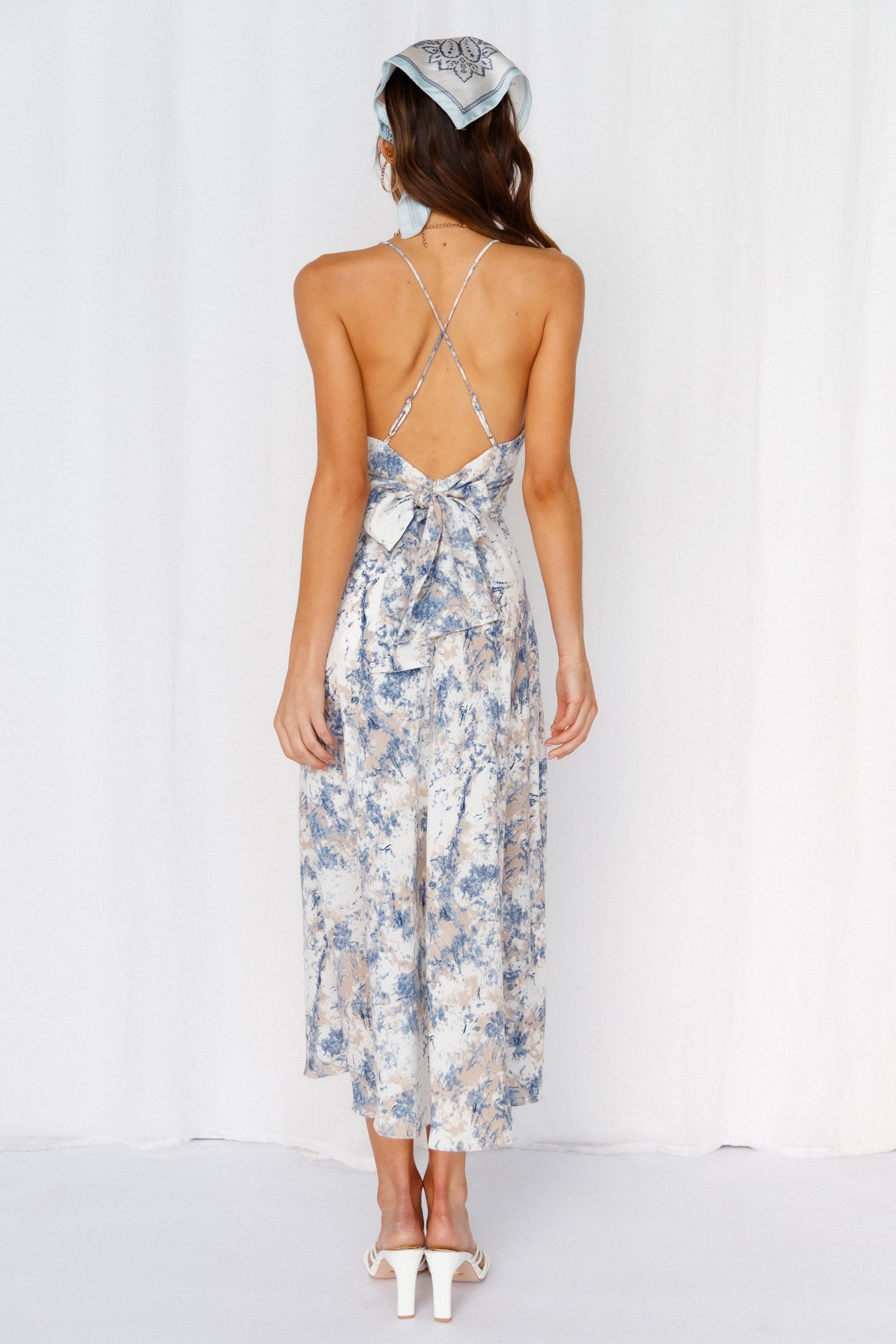 Flow With It Midi Dress Blue