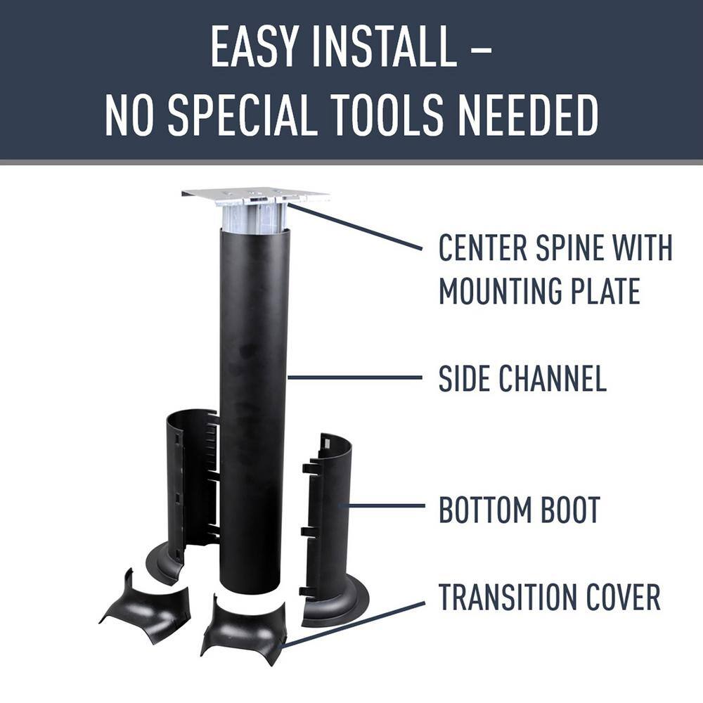 Legrand Wiremold InteGreat Vertical Table Cord Management Transition Channel Kit MRTC