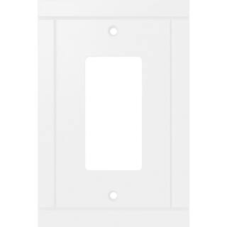 Liberty Craftsman Pure White 1-Gang Decorator Wall Plate (1-Pack) W44654-PW-UH