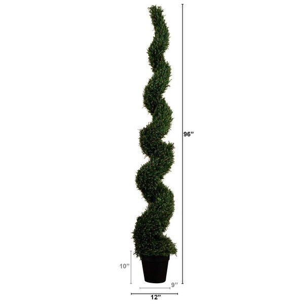 8' UV Resistant Rosemary Spiral Topiary Tree (Indoor/Outdoor)