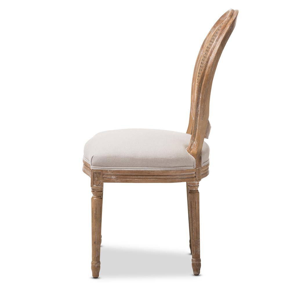 Baxton Studio Adelia Beige Fabric Upholstered Dining Chair 28862-7335-HD