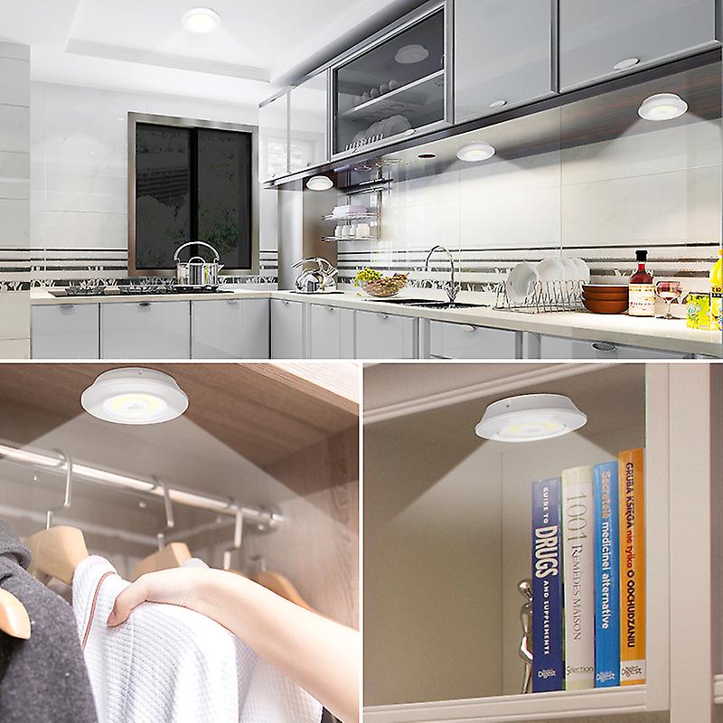 Led Light Cob Under Cabinet Light Night Light Wireless Remote Control Dimmable Wardrobe Lamp 3w Super Bright Closet Lighting