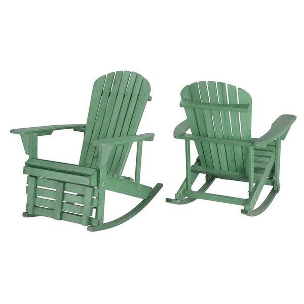 Zero Gravity Collection Adirondack Rocking Chair with Built-in Footrest (2 Pack) - Overstock - 33252666