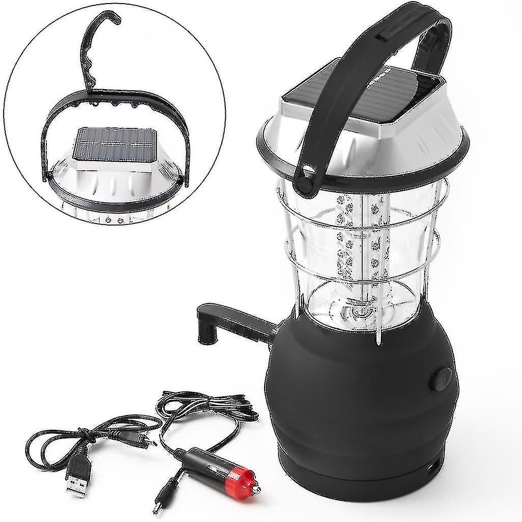 Solar Lantern Hand Crank Dynamo 36 Led Camping Lantern Emergency Light