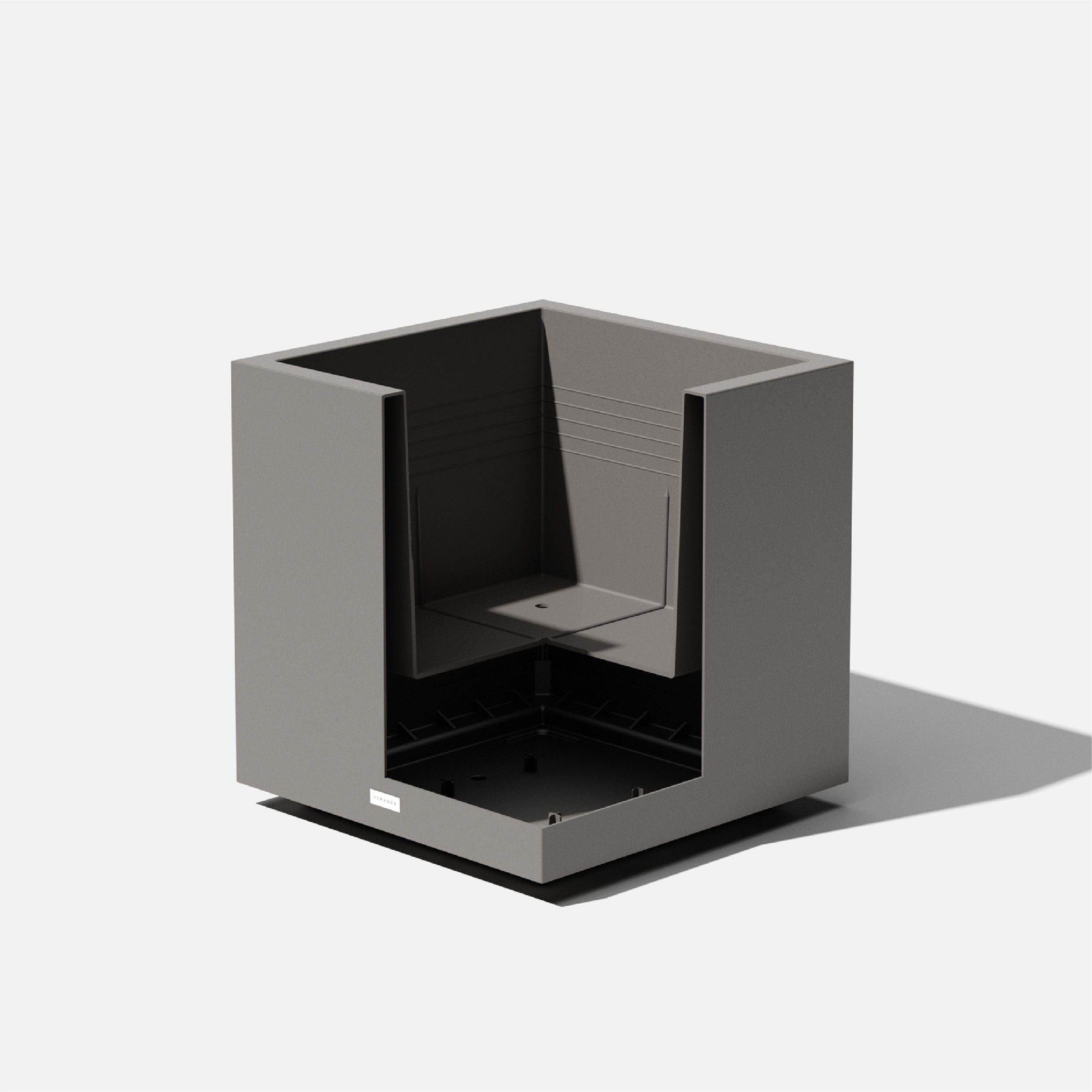 Veradek Block Series Cube Medium Planter Grey