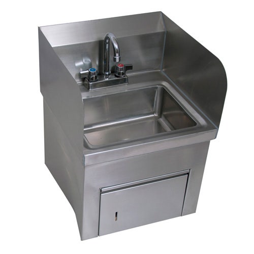 BK Resources BKHS-D-1410-SKTS-P-G Hand Sink With Towel Dispenser And Faucet