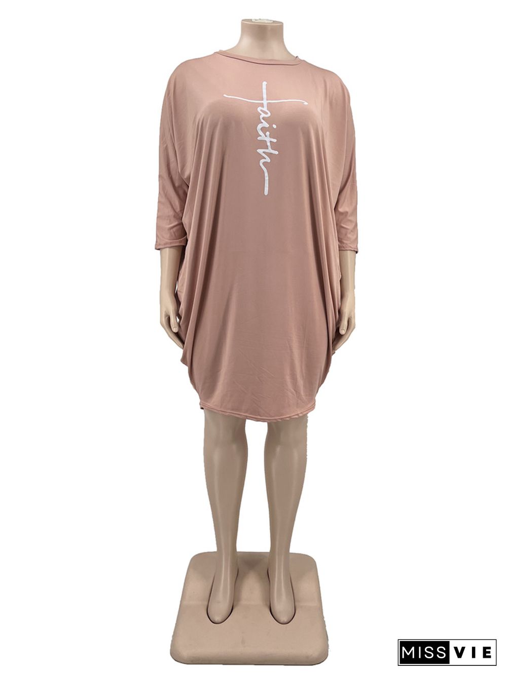 Long Sleeve Loose Casual Plus Size Dresses