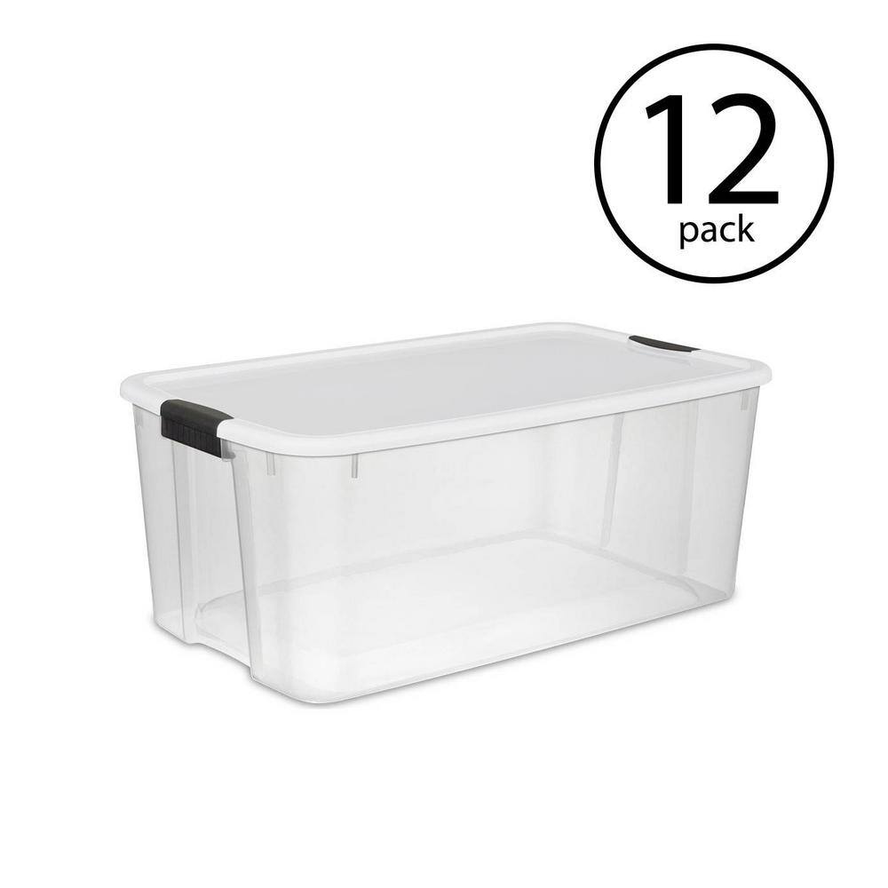 Sterilite 116 Qt. Ultra-Latching Storage Bin Box Container Clear (12-Pack) 12 x 19909804