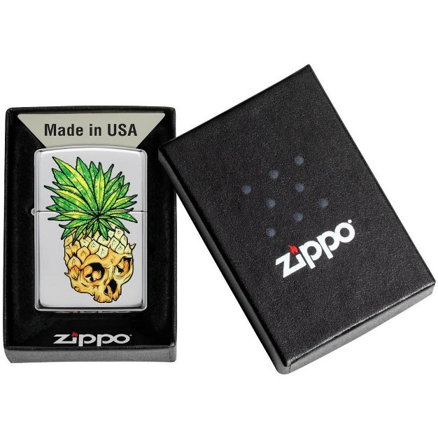 Zippo Leaf Skull Pineapple Design Windproof Lighter