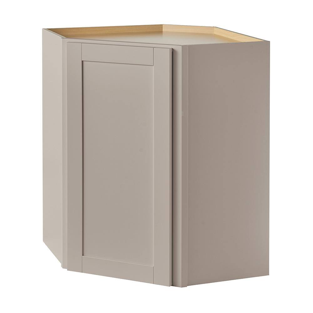 Hampton Bay Westfield Dusk Gray Shaker Stock Corner Wall Kitchen Cabinet (24 in. W x 12 in. D x 30 in. H) F12DC2430R