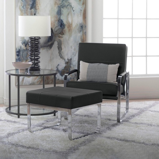 Allure Modern Blended Leather Accent Arm Chair Studio Designs Home