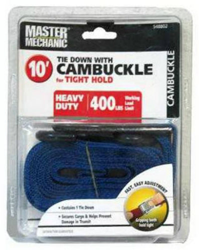 1 PC-Master Mechanic MM01 Heavy-Duty Cambuckle Tie Down, 1" x 10'