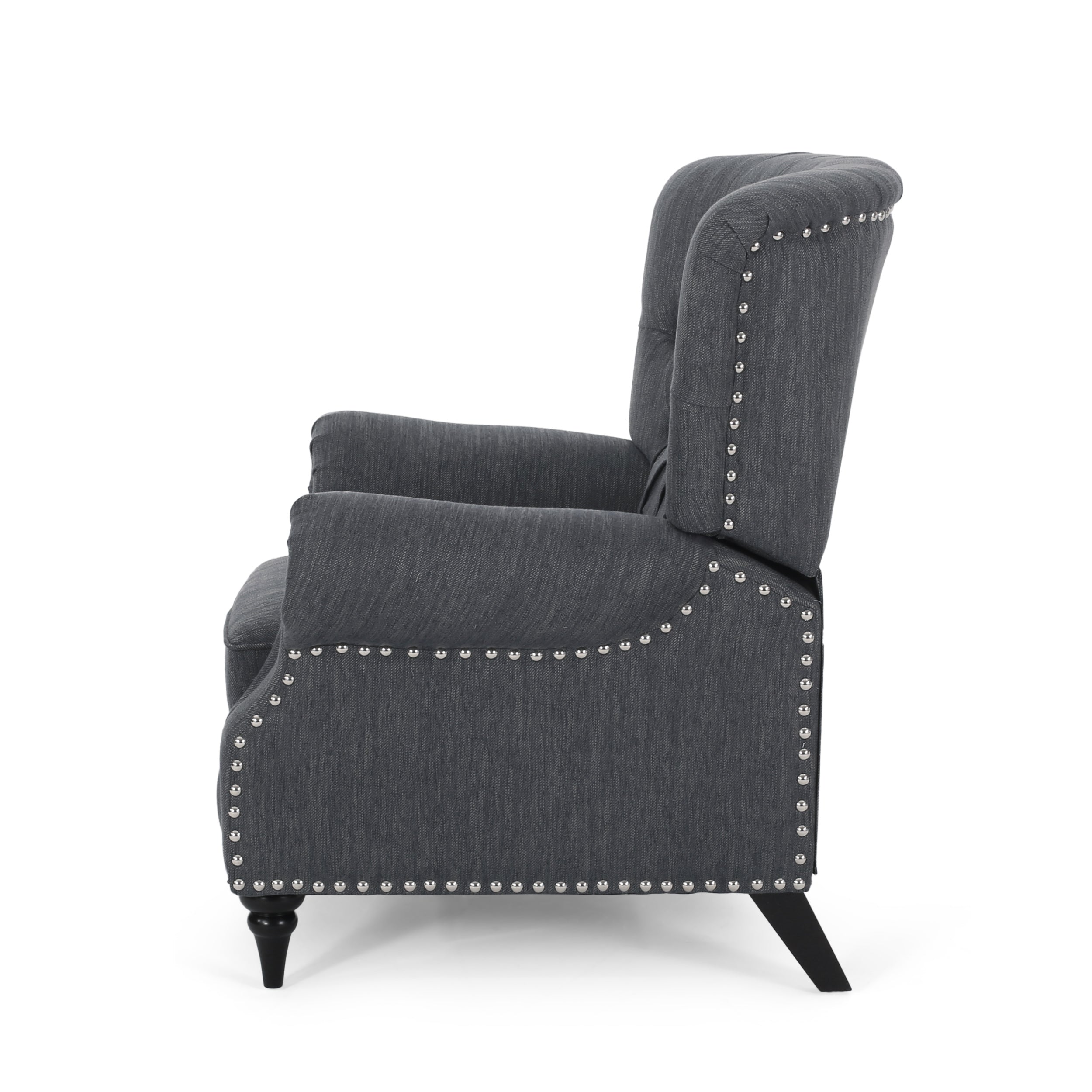 Chatau Contemporary Tufted Recliner with Nailhead Trim