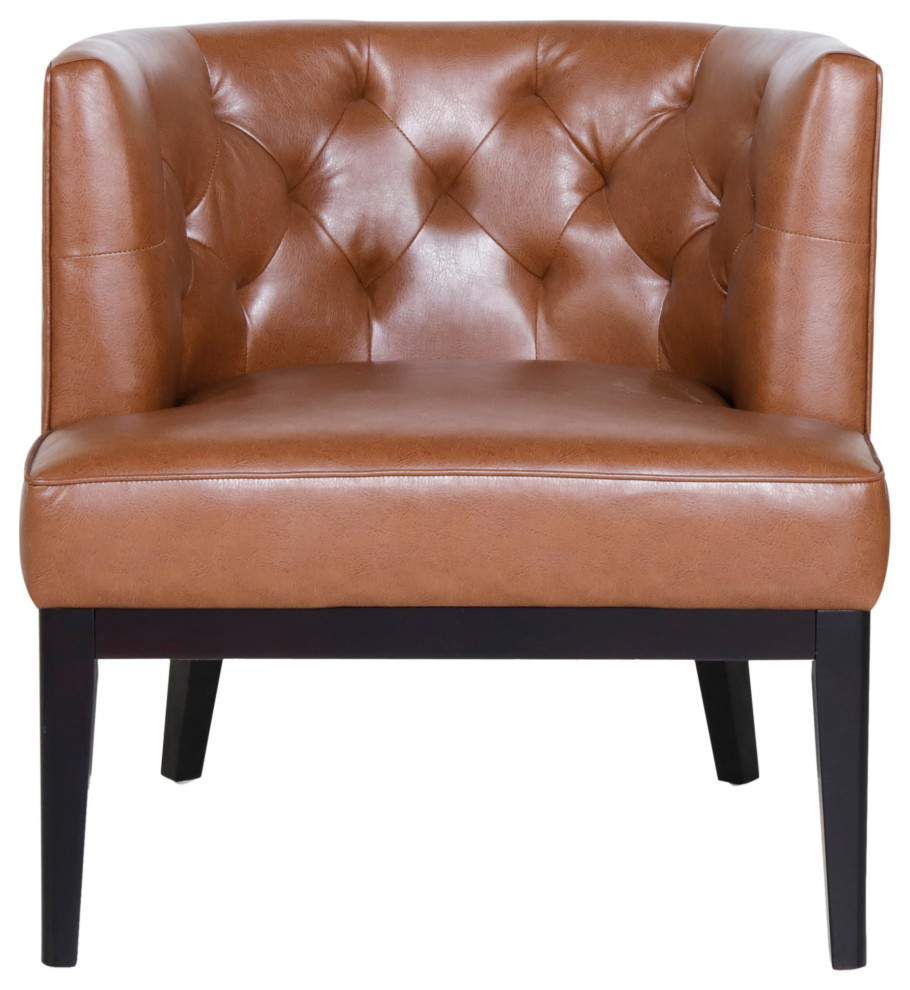 Evans Tufted Accent Chairs  Set of 2   Transitional   Armchairs And Accent Chairs   by GDFStudio  Houzz