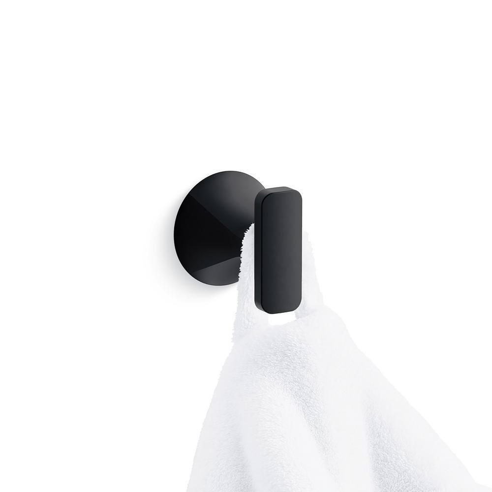 KOHLER Cursiva Robe Hook in Matte Black K-R26690-BL