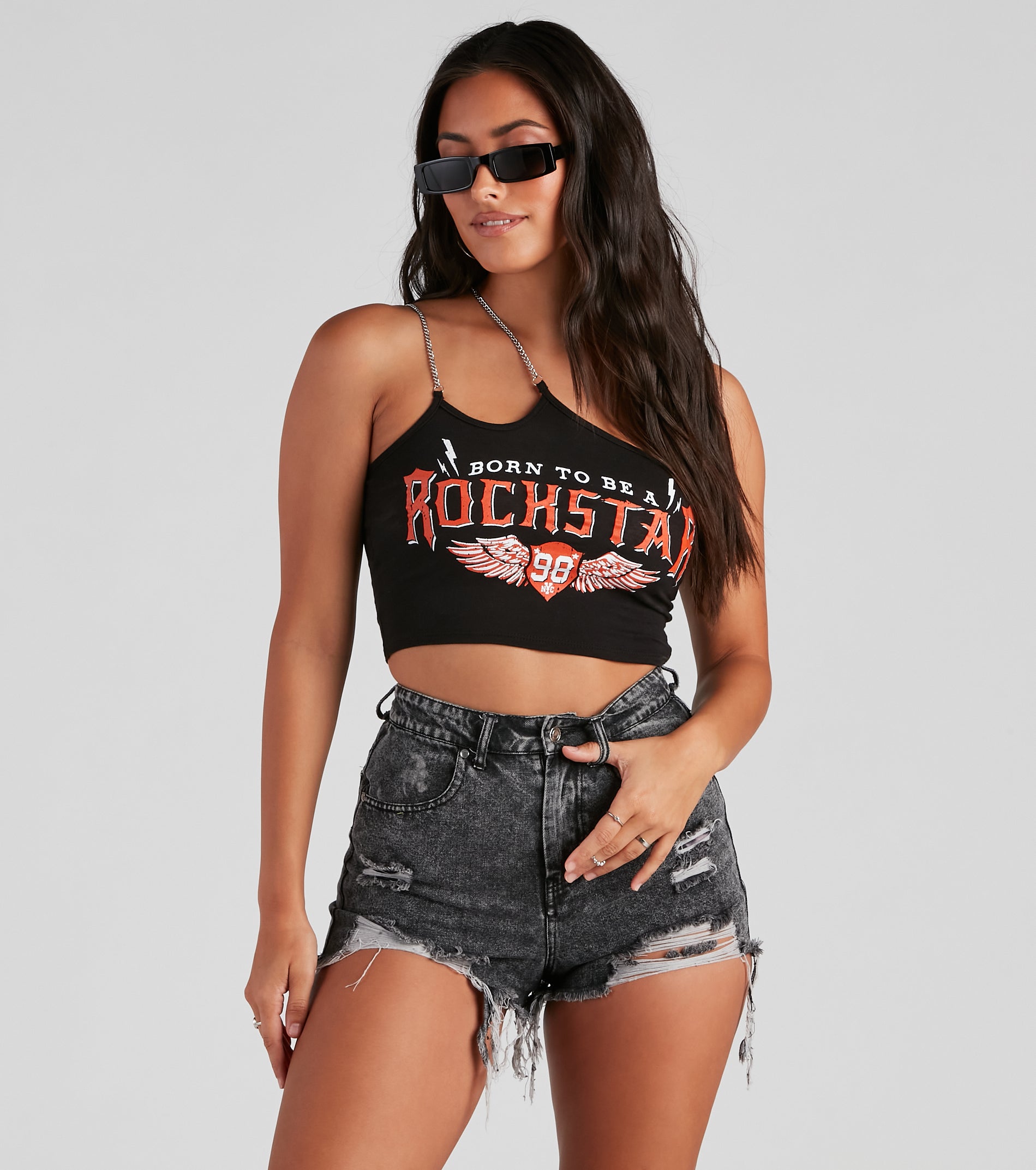 Rockstar Life Graphic Crop Top