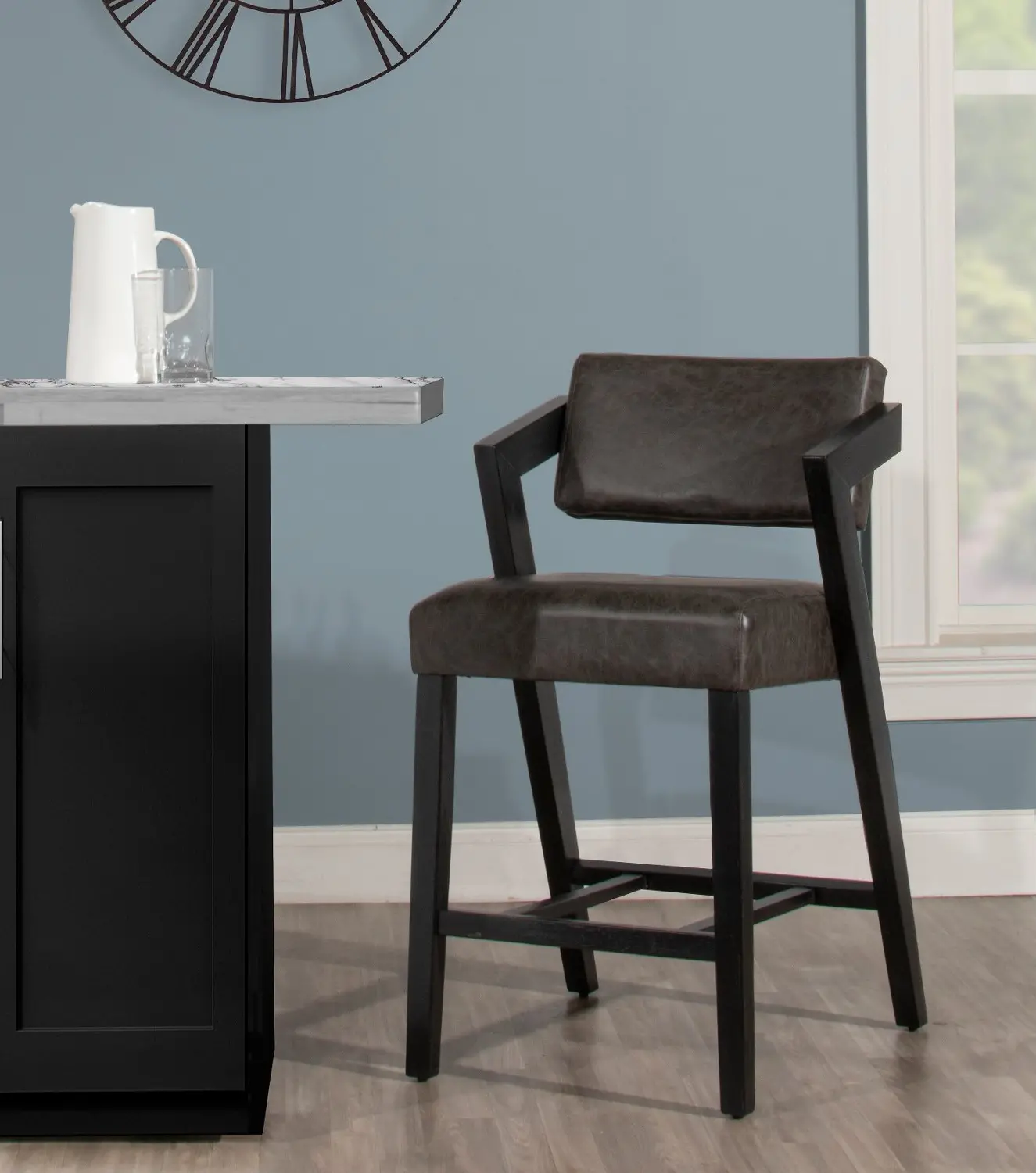 Snyder Black and Gray Counter Height Stool